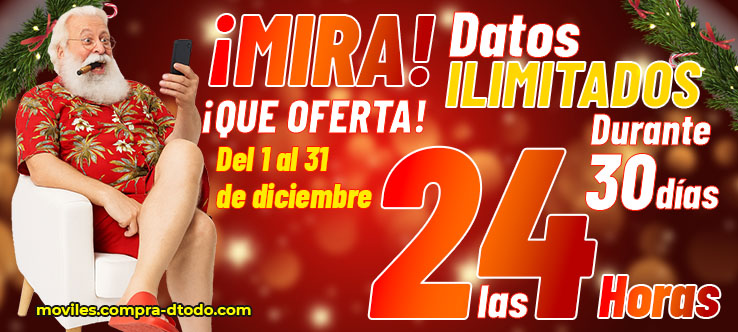 Datos ilimitados 24 horas por 30 días